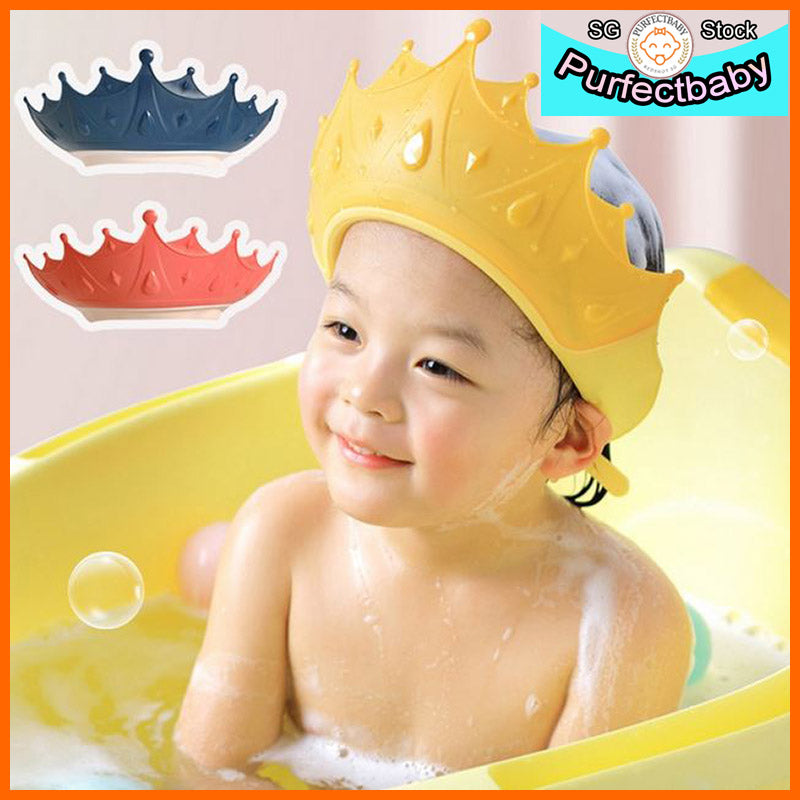 Adjustable Baby Shower Cap with Ear Covers - Protects Eyes & Ears
